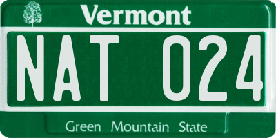 VT license plate NAT024
