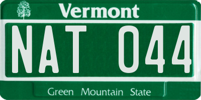 VT license plate NAT044