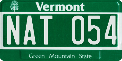 VT license plate NAT054
