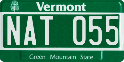 VT license plate NAT055