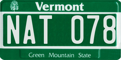 VT license plate NAT078