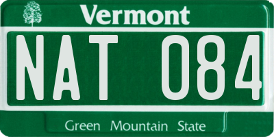 VT license plate NAT084