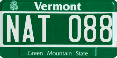 VT license plate NAT088