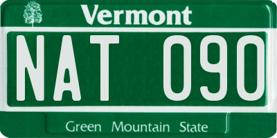 VT license plate NAT090