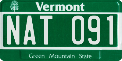 VT license plate NAT091