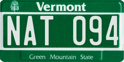 VT license plate NAT094