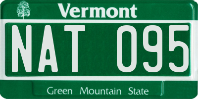 VT license plate NAT095