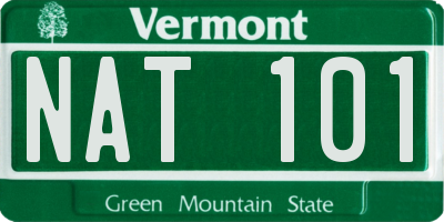VT license plate NAT101