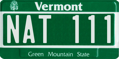 VT license plate NAT111
