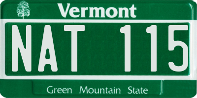 VT license plate NAT115