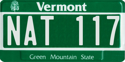 VT license plate NAT117
