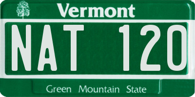 VT license plate NAT120