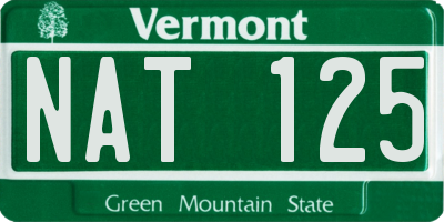 VT license plate NAT125