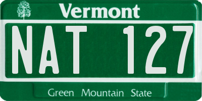 VT license plate NAT127