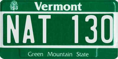 VT license plate NAT130