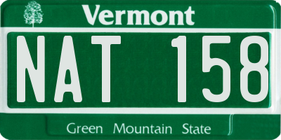 VT license plate NAT158