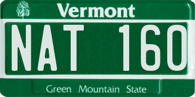 VT license plate NAT160
