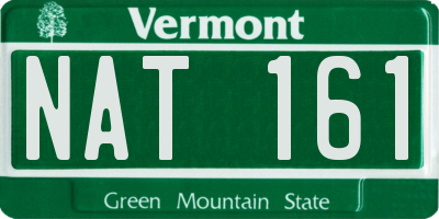 VT license plate NAT161