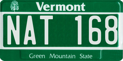 VT license plate NAT168