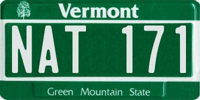 VT license plate NAT171