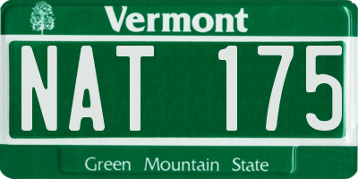 VT license plate NAT175