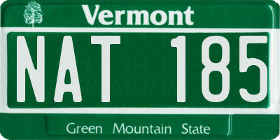 VT license plate NAT185