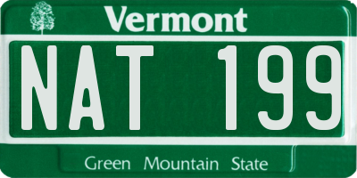 VT license plate NAT199