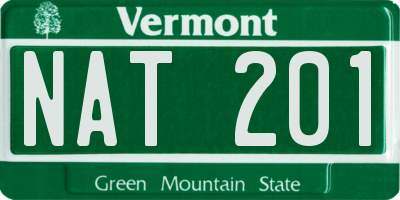 VT license plate NAT201