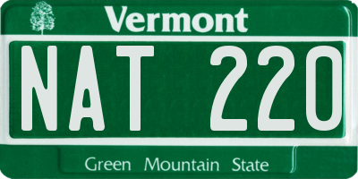 VT license plate NAT220