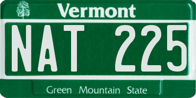 VT license plate NAT225