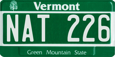 VT license plate NAT226