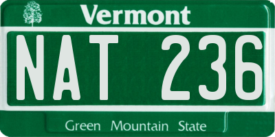 VT license plate NAT236