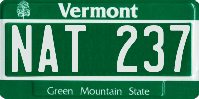 VT license plate NAT237