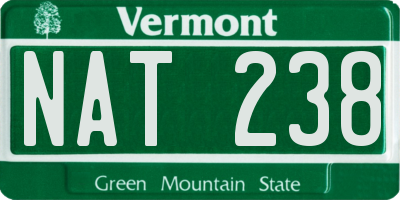 VT license plate NAT238