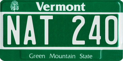 VT license plate NAT240