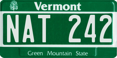VT license plate NAT242