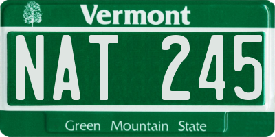 VT license plate NAT245
