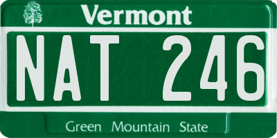 VT license plate NAT246