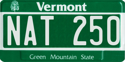 VT license plate NAT250