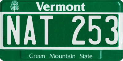 VT license plate NAT253
