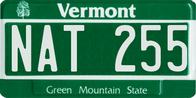 VT license plate NAT255
