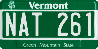 VT license plate NAT261