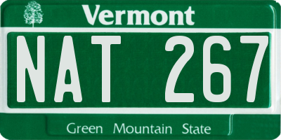 VT license plate NAT267