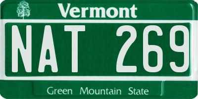 VT license plate NAT269