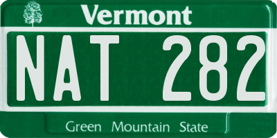 VT license plate NAT282