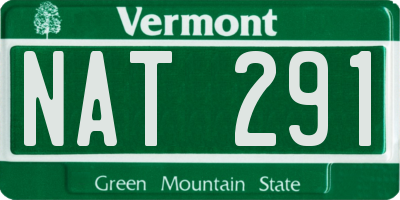 VT license plate NAT291