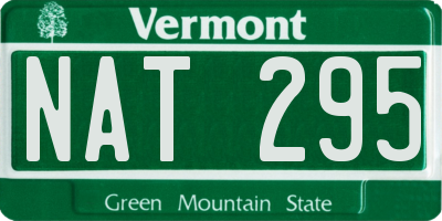 VT license plate NAT295
