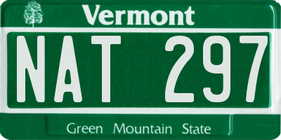 VT license plate NAT297