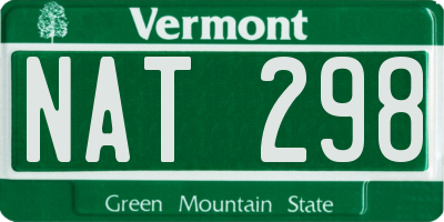VT license plate NAT298