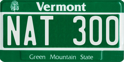 VT license plate NAT300